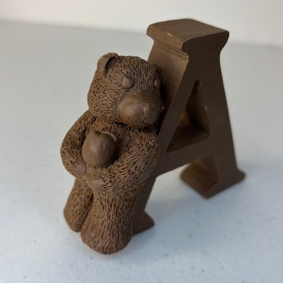 TNT Unfinished ABC Teddy Bear Figurine Set and Teddy Bear Ornament Four Pieces - Picture 5 of 16